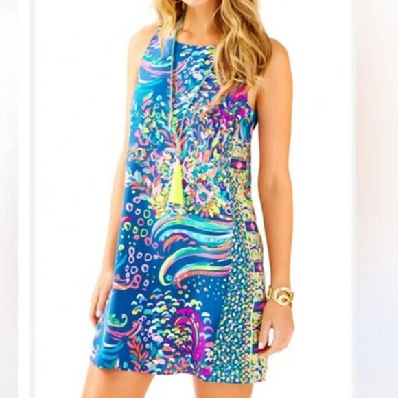 LILLY PULITZER Jackie silk shift dress, Large. - Picture 1 of 6